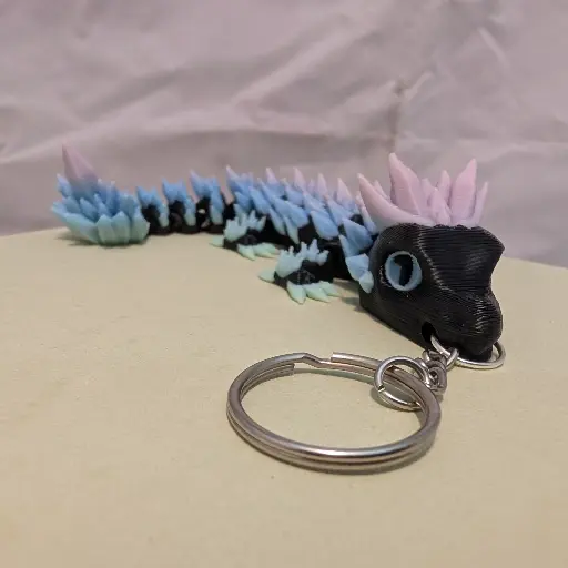 Rainbow Crystal Keychain Dragon